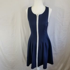 Betsey Johnson Fit Flare Sleeveless Full Zip Dress